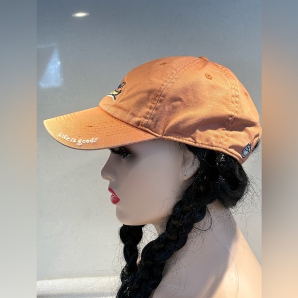 Warm Orange Life Is Good Hat Unisex One Size - Picture 3 of 12